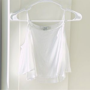 Forever 21 Crop White Off the Shoulder Top